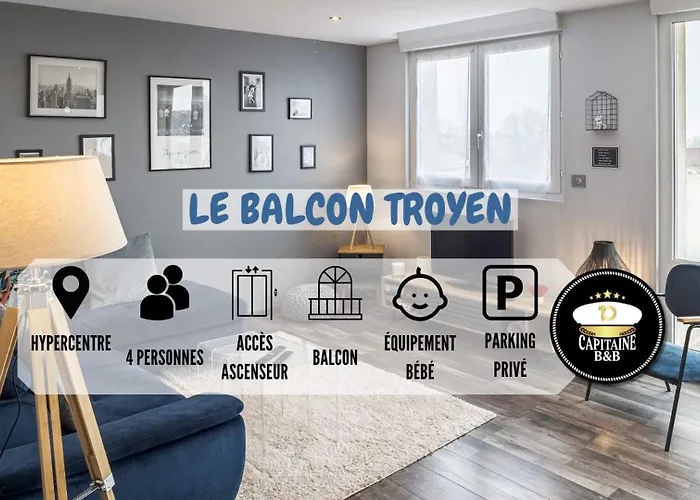 Le Balcon Troyen - Proche Hypercentre - 4 Pers.